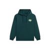 Li-Ning Solid Color Back Print Pattern Long Sleeve Hoodie Unisex Tops Dark-Green AWDS657-5