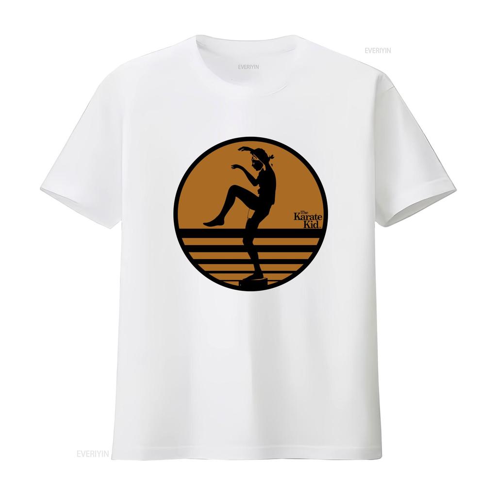 Karate Kid Adult New T Shirt Distressed Crane Kick Pose In Circle Print Vintage Washed Fashion Streetwear Stylish