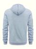 Men's Casual Zip-Up Hoodie with Kangaroo Pocket - Thick, Warm Polyester Blend for Fall and Winter, Oversized Hoodie