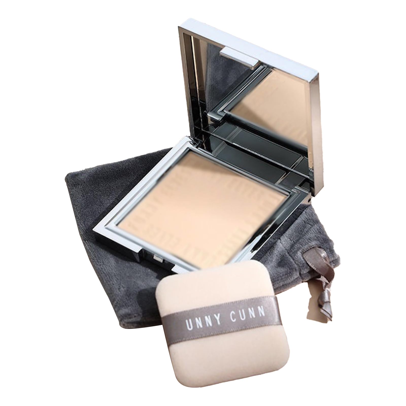 Soft Matte Setting Pressed Powder: Poreless, Shine Control, Makeup Setting, Waterproof, Conceals Pores, Natural Finish, Includes Puff & Pouch, 7g