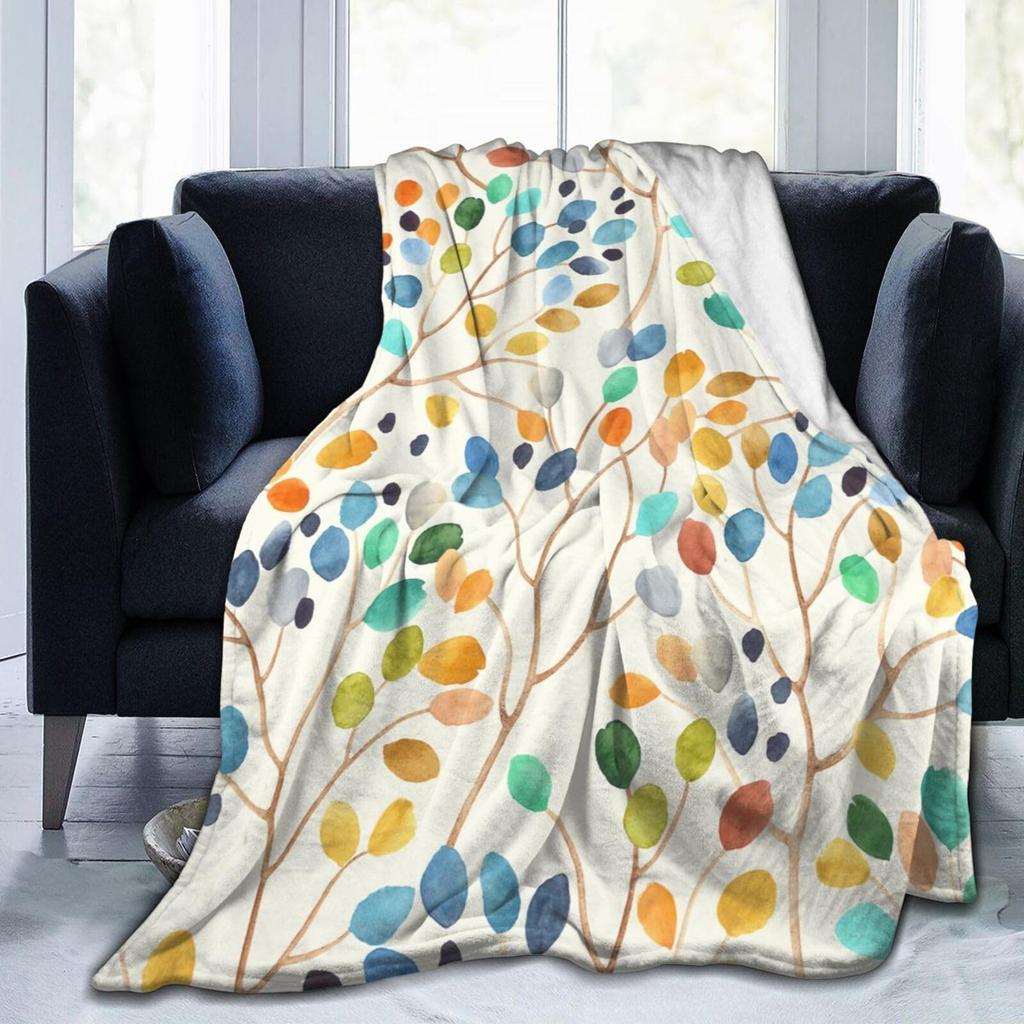 Coperta Plaid Verde Tropicale con Foglie Palma Monstera in Pile per Divano Letto Tema Festivo Accogliente Morbida Coperta Decorativa Regalo Caldo