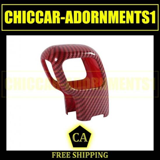 

Red Carbon Fiber Car Gear Shift Head Cover Trim Decoration For Ford F150 2015+