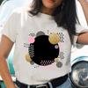 Geometric Pattern Womens Fashion Print Casual Print Shortsleeved Tshirt Top Women Clothing Aesthetic Clothes