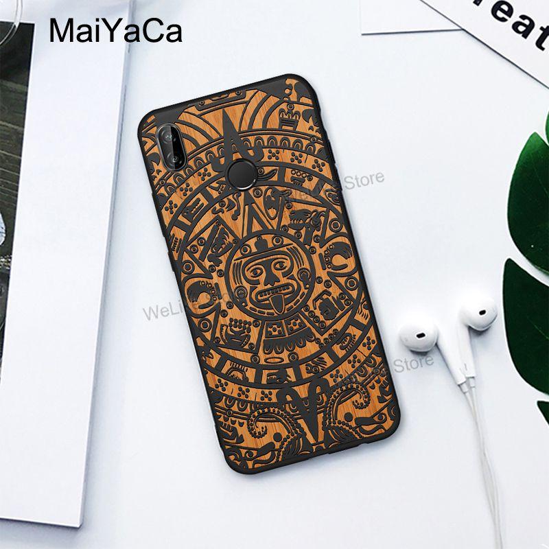 Mayan Calendar Wood Pattern Case For Xiaomi Redmi Note 11 Pro 10 9 8 9S 10S 9A 9T Mi 11T 11 Lite POCO F3 M3 M4 X3 Pro GT