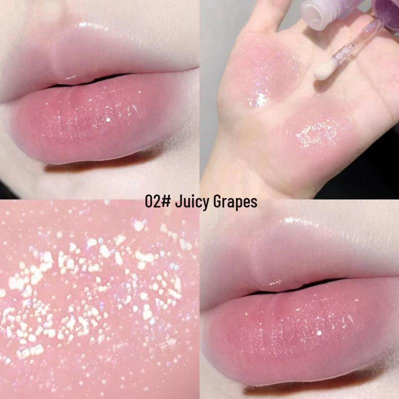 

Gegebear Autumn/Winter Hydrating Glitter Lip Oil - Anti-Dryness, Plumping, Shiny Gloss 3.8g