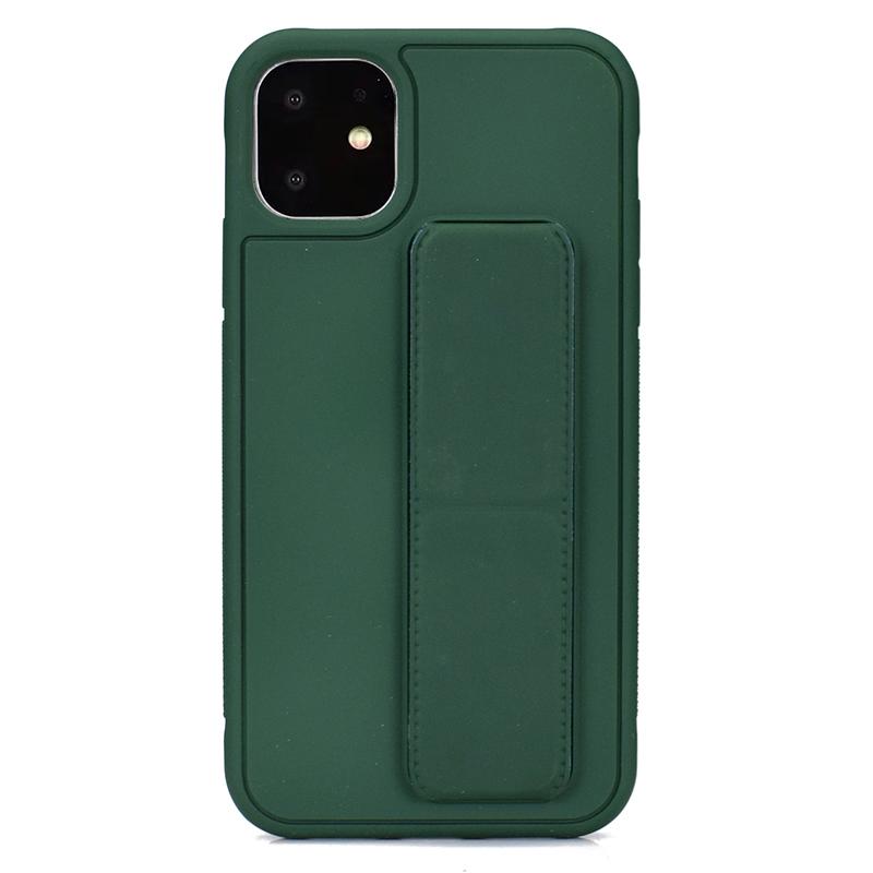 Phone Case for iPhone 15 Pro Max Solid Color Matte Folding Car Holder Shockproof Cases for iPhone 14 Pro Max 11 12 13 Pro Max