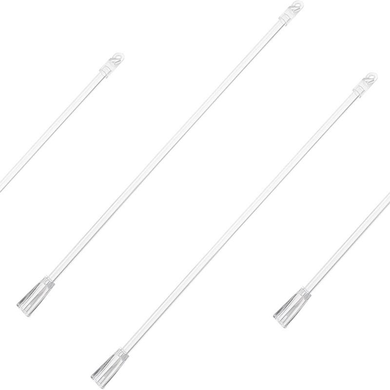 Set of 10 Blind Rod with Hook and Grip Replacement Parts- for Home Household Clear Arcylic Blind Opener 15inch Long