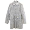 Tweed Coat 40 Blue Women Used