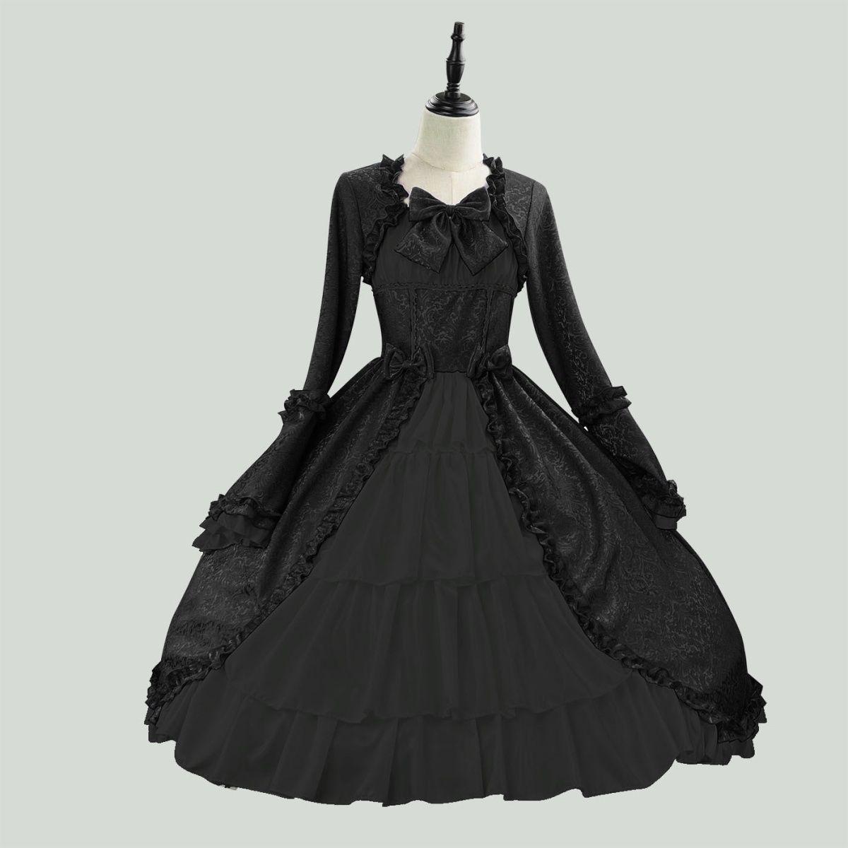 Gotiskā Lolitas kleita Sieviešu Kawaii Bow