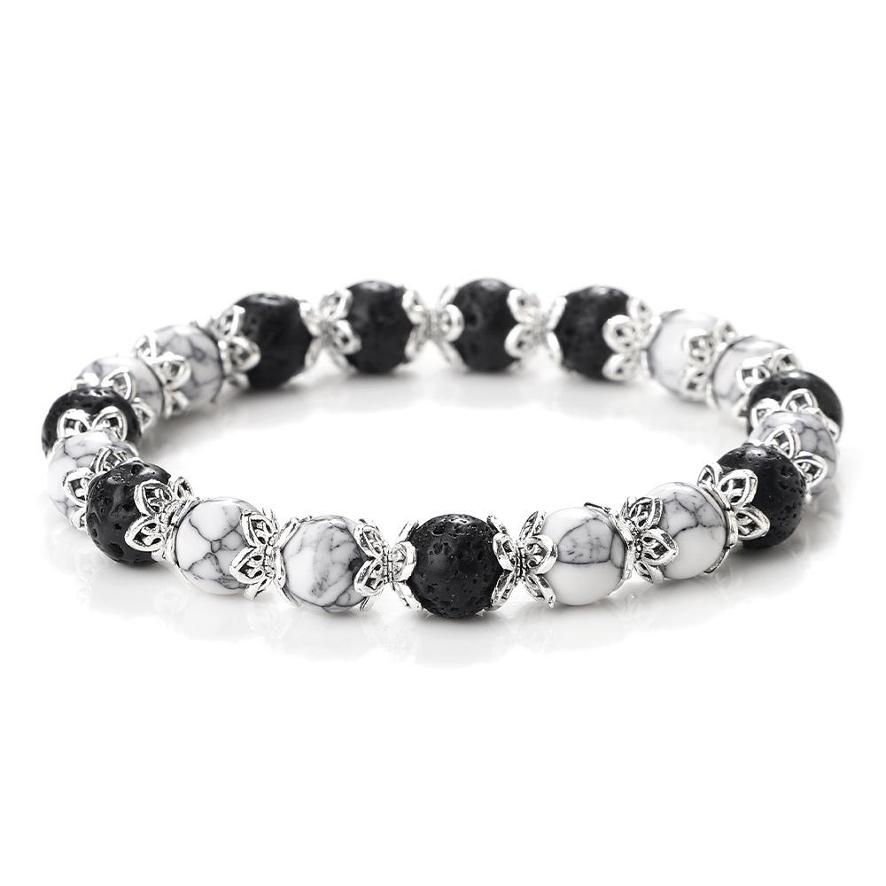 Sommarmode 8mm Natursten Kvinnor Armband Charm Naturliga Agater Rosa Rosenkvarts Pärlor Armband för Smyckesgåvor