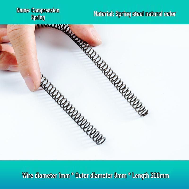 Steel Wire Compression Spring, 1.2-50mm Diameter, Long, Thin & Durable, Yellow, 300 Available
