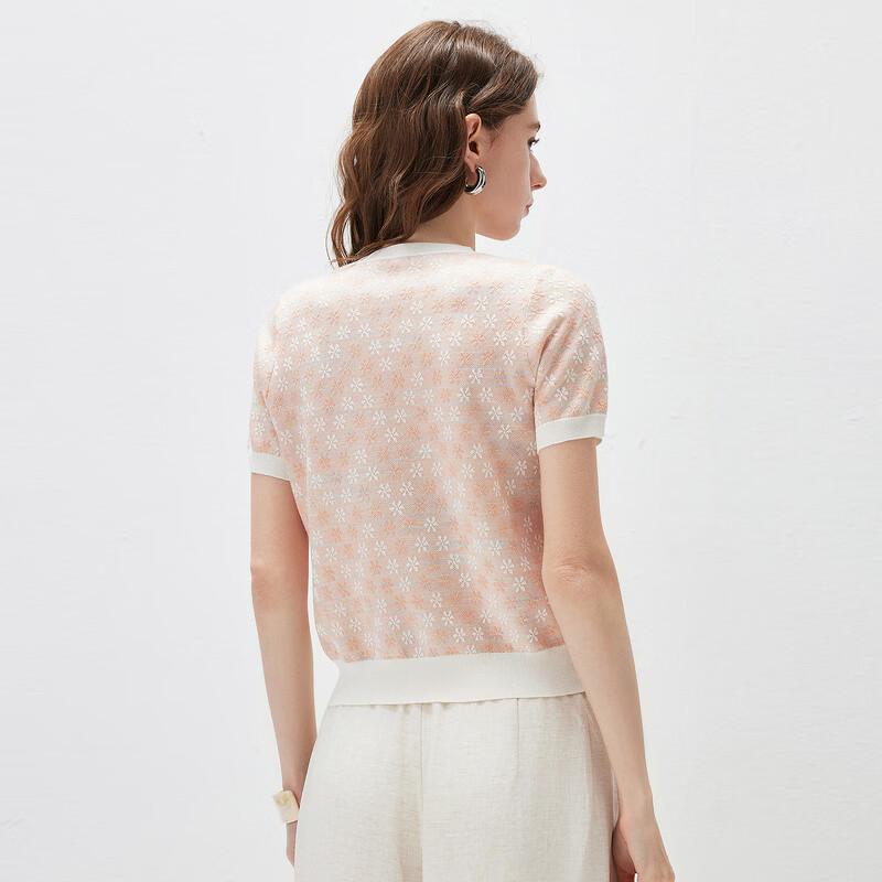 Komom Boca 2026 Spring/Summer Women's Short Sleeve Knit T-Shirt