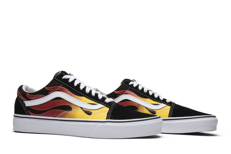 Men's Sneakers Vans Old Skool Flame (2017) Black/True White
