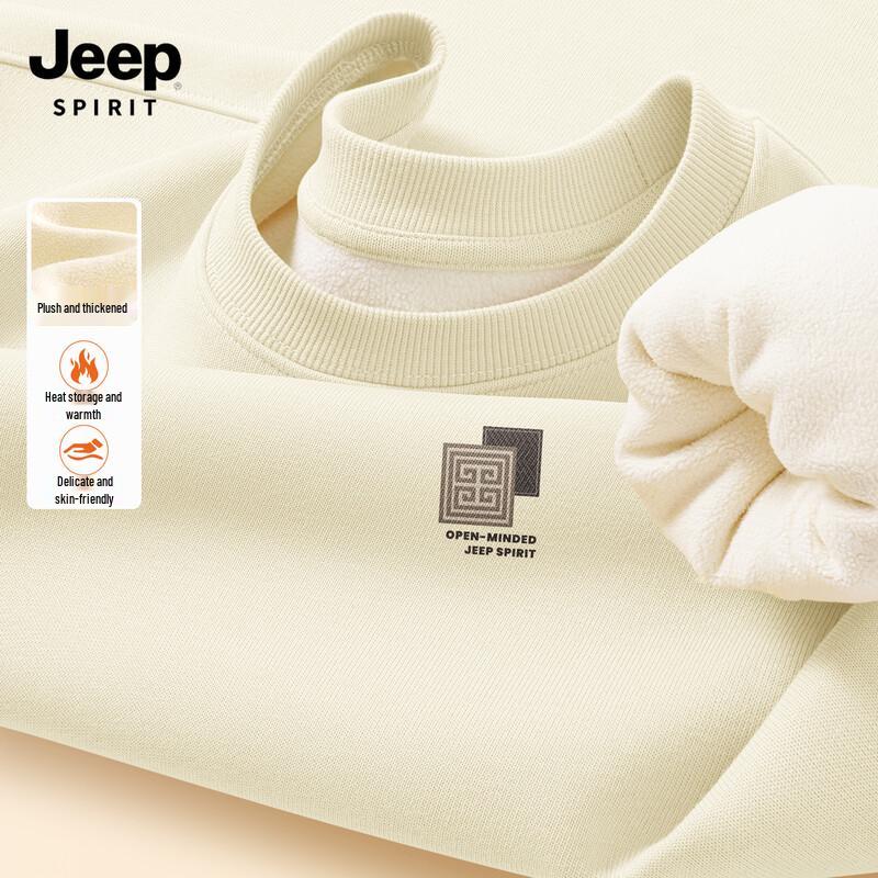 

JEEP SPIRIT Men s Fleece-Lined Round Neck Sweatshirt 2XL