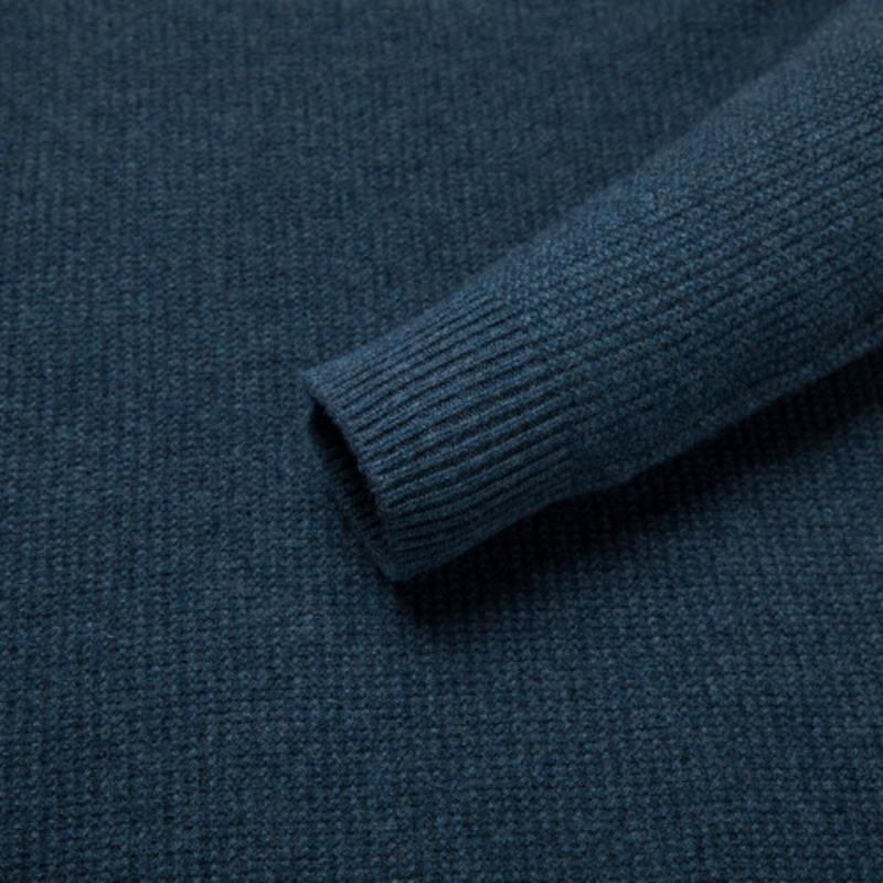 Pullover Herren Herbst und Winter Halbhochgeschlossener Wollpullover Business Freizeit Verdickter warmer Nadelpullover Bottoming Top