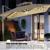 Lights For Patio Umbrella Solar LED String Lights Patio Umbrella Waterproof Ambient Lighting With 8 Modes For Outside Deck