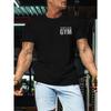 European sizes Men's Summer Fitness Graphic T-Shirt - Lightweight Breathable Gym Tee with Muscle for Man Dumbbell Design