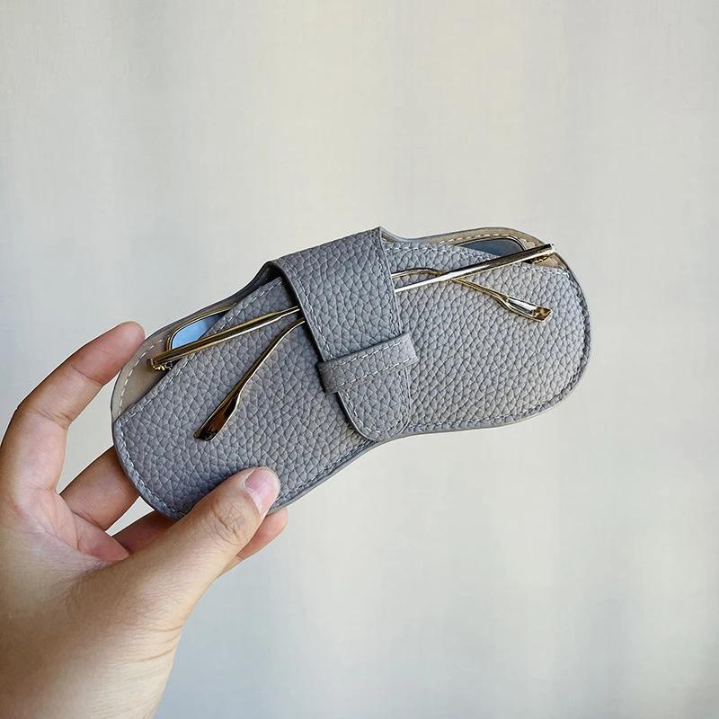 

Футляр для очков женский кожаный мягкий чехол для очков модная портативная сумка для солнцезащитных очков сумка аксессуары прочный защитный чехол для очков светло-серый