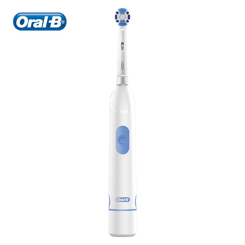 Oral B DB400 Elektrische Zahnbürste Erwachsenen-Zahnbürste Rotation Batteriebetriebene Zahnbürsten 1 Zahnbürste 4 extra Bürstenköpfe