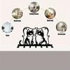 Metal Dog Key Holder Wall Mount with 7 Hooks for Home Organizer Rustproof Decor