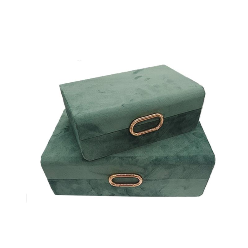 New Chinese Minimalist Jewelry Storage Box: Leather, Wood, Metal Design