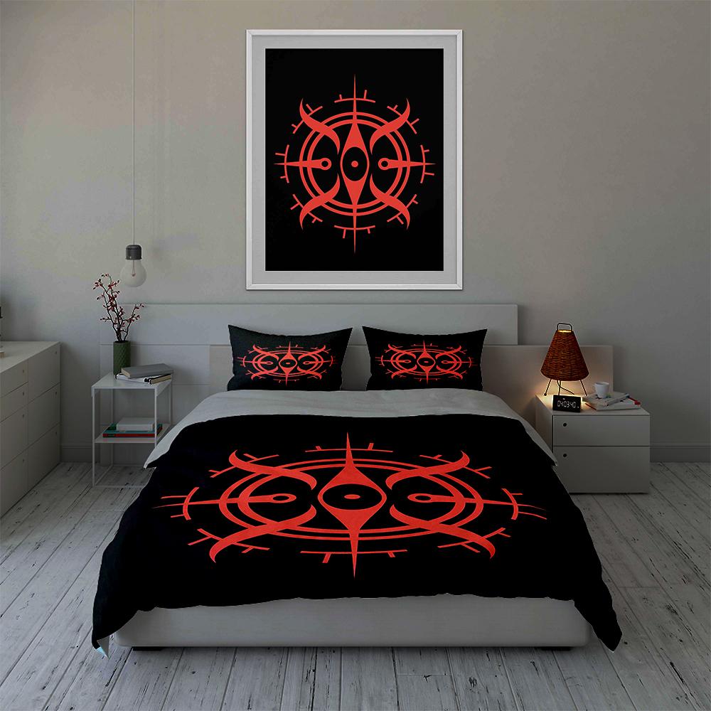 Red, Geometric, Symmetrical. Bedding Duvet Cover Sets Duvet Covers Pillowcases Gifts (1 * Duvet Cover 2 * Pillowcases, Without Duvet Insert)
