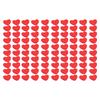 100Pcs Red Wooden HeartShaped Ornament SelfAdhesive DIY Hand Made Home Decoration