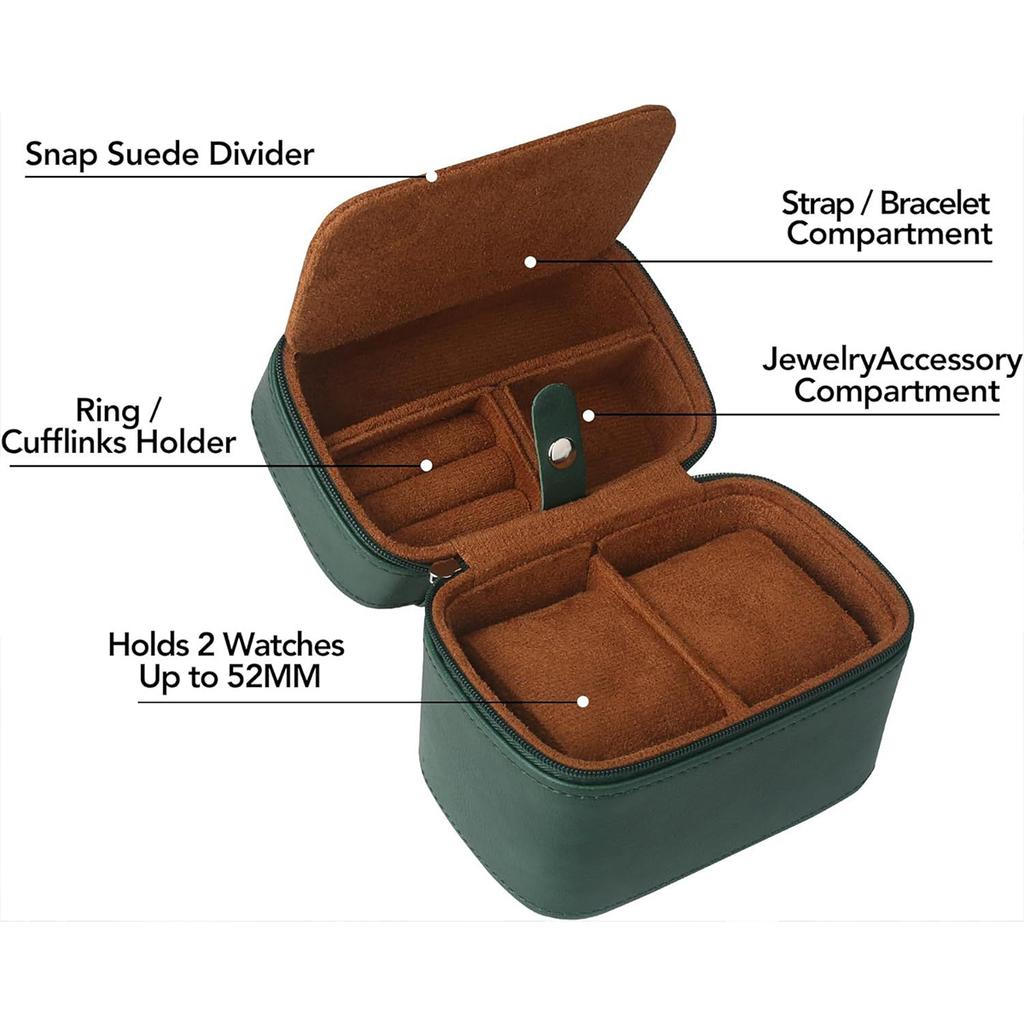 Leather Watch Box Organizer Travel Storage Bag Luxury Retro Cowhide Dermis Package Case for Watch Portable Display