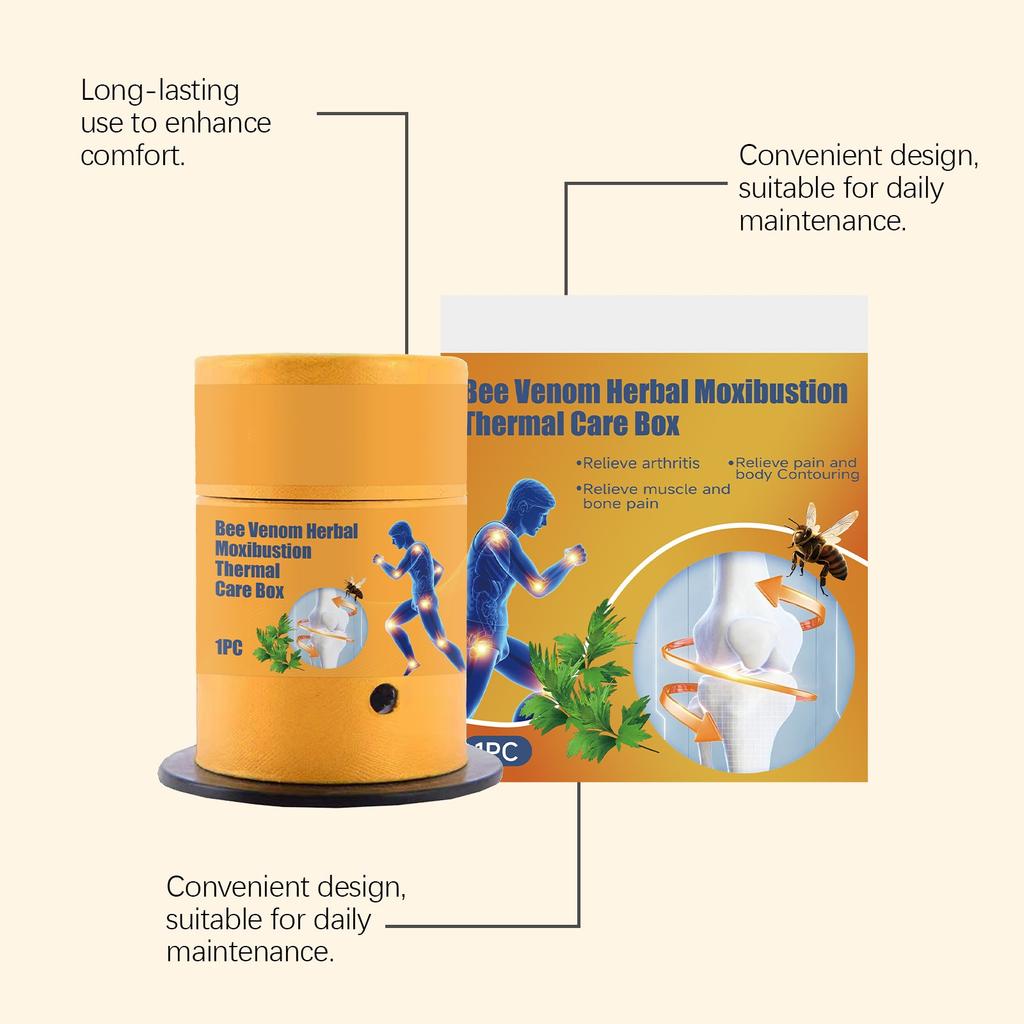 Bee Herbal Moxibustion Heat Thermal Care Box Moxibustion Residue Moxa Stick Tempering Moxa Home To Care Joint Pain