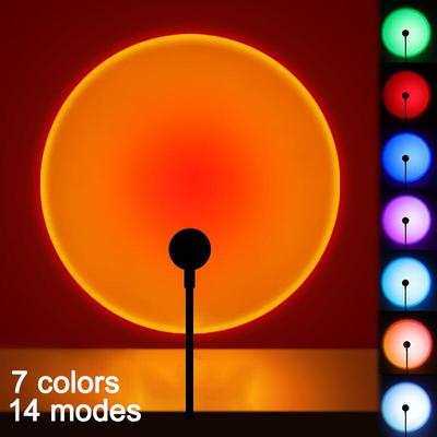 Sonnenuntergang Lampe LED USB Regenbogen Neon Nachtlicht Projektor Fotografie Wand Atmosphäre Beleuchtung für Schlafzimmer Home Room Decor Geschenk