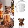 DIY Little Bear Ice Mold Food Grade Silicone Ice Box Household Cartoon Model Coffee Ice Film Bear Ice Cream Mold  Ice Tray