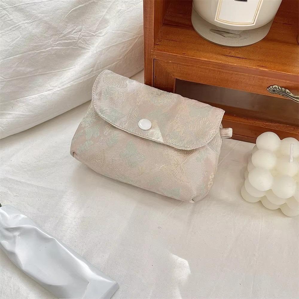 

Fashion Elegant Women Makeup Bag Floral Butterfly Makeup Zipper Bags Cosmetics Lipstick Bag Small Earphones Storage Bag розовый