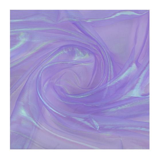 Organza Fabric for Wedding Decorations Party Wear, 2 Yards Long 59-Inch Wide, Rainbow Holographic Gauze for DIY Photography Backdrops, Personalized