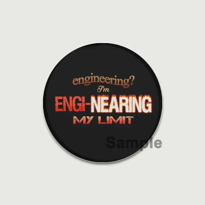 32/44/58mm Funny Brooch Pins for Backpack Clothes Round Tinplate Enamel Pin Custom Pig Love Snowman Wolf Art Badge Jewelry Gifts