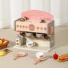 Baby Wooden Simulation Coffee Machine Milk Tea Making Playing Home Kitchen Tableware Pastry Parent-Child Interactive Toys