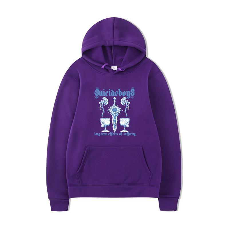 Autumn Winter Sword Letter Print Men Hoodie Vintage Unisex Pullover Men Vintage Graphic Hoody Tops Oversize Clothing