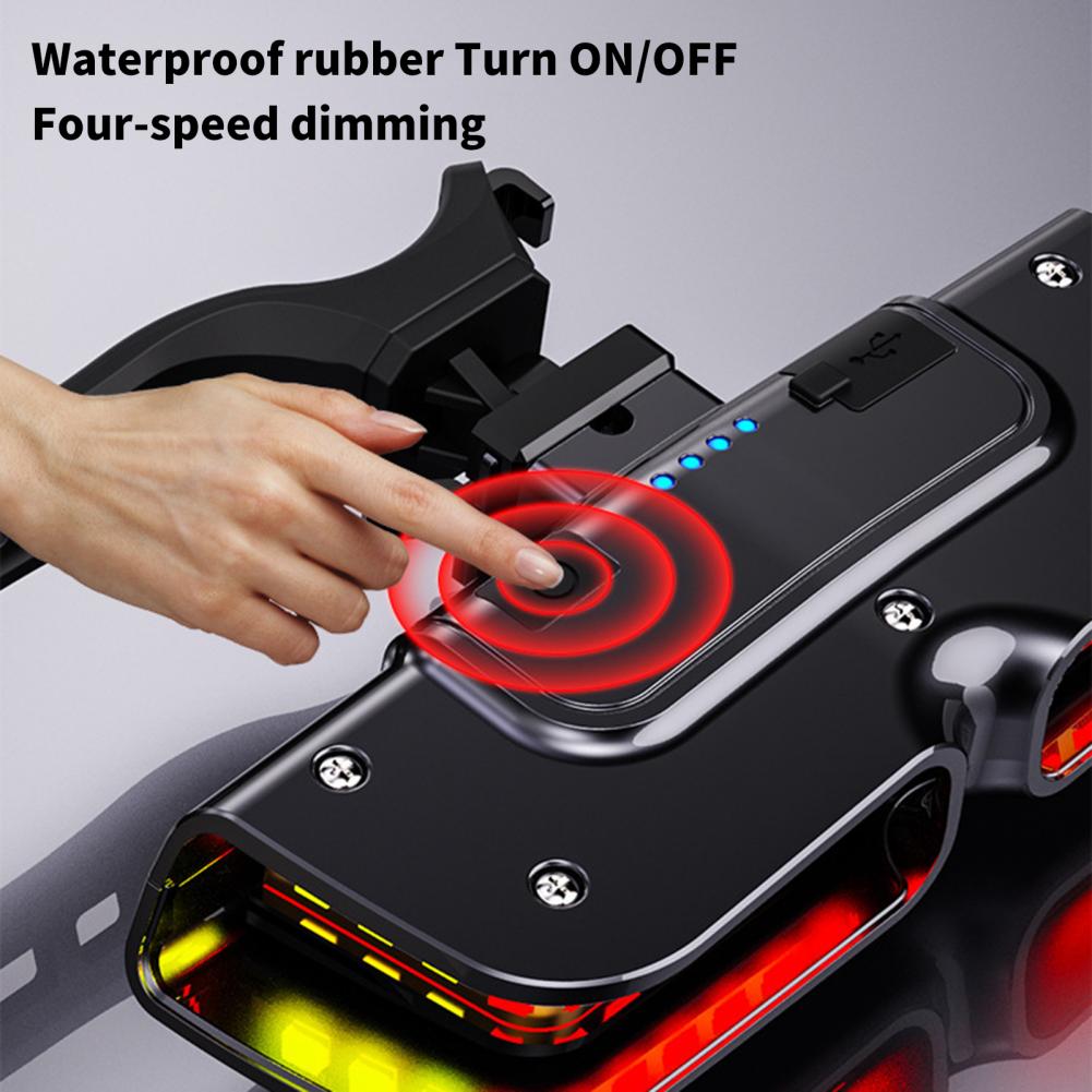 Bike Wireless Remote Turn Signal Light Rechargeable Bicycle Rear Lamp Night Riding Safety Warning Taillight Cycling Accessories