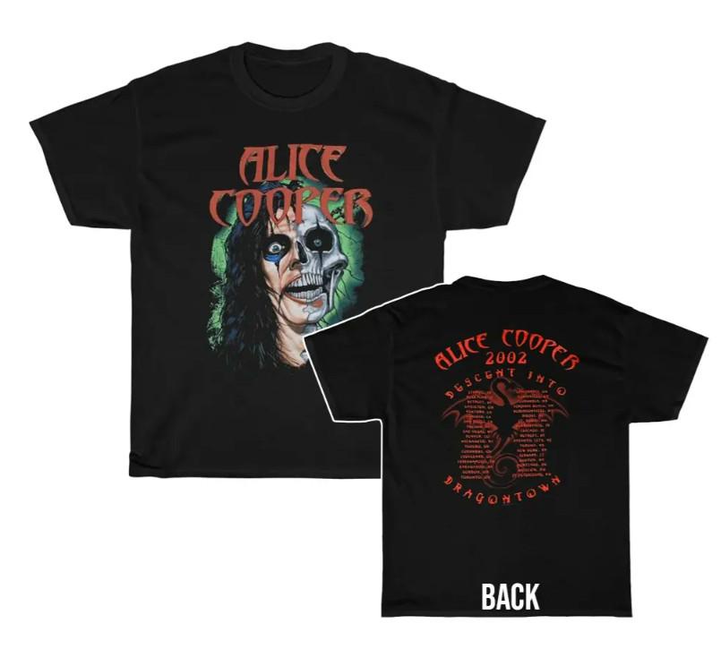 Alice Cooper 2002 Descent Into Dragontown Tour Shirt 2 sided Unisex T-Shirt