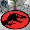 1Pc Jurassic Circular Rug - Office Decorative Carpet For Living Room Bedroom Door Mat Floor Rug Computer Chair Area Rug