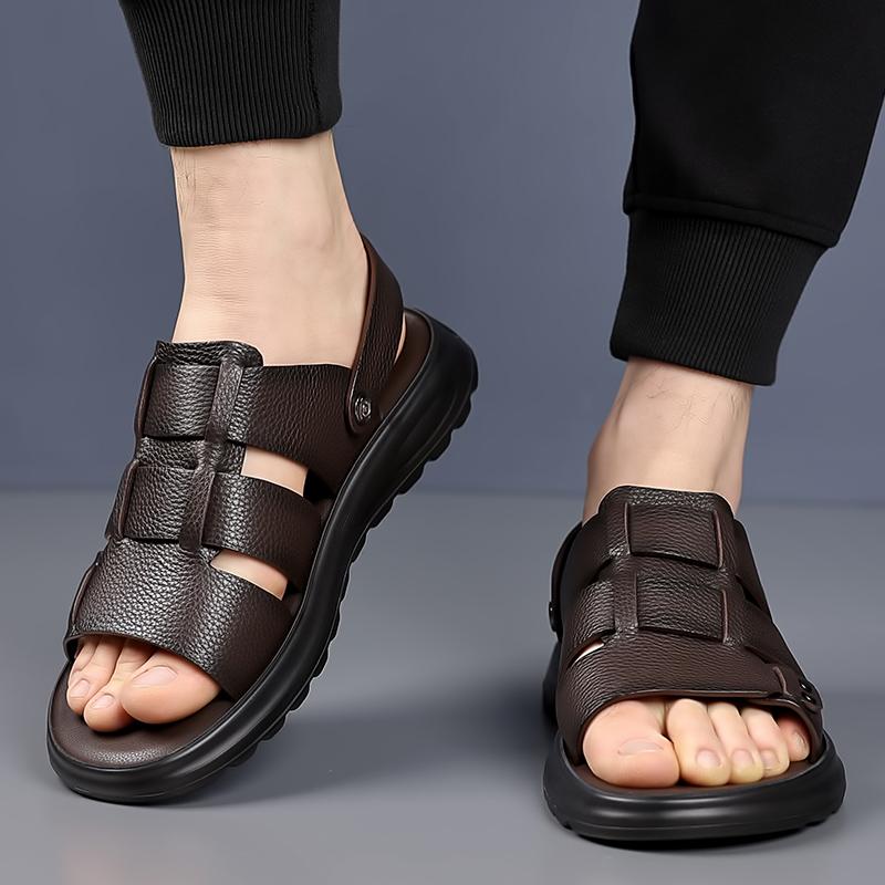 Fashion Male Comfortable Luxury Sandals Breathable Casual Male Sandals All-match Hot Sale Hollow Out Shoes All-match Walking Men's Shoes