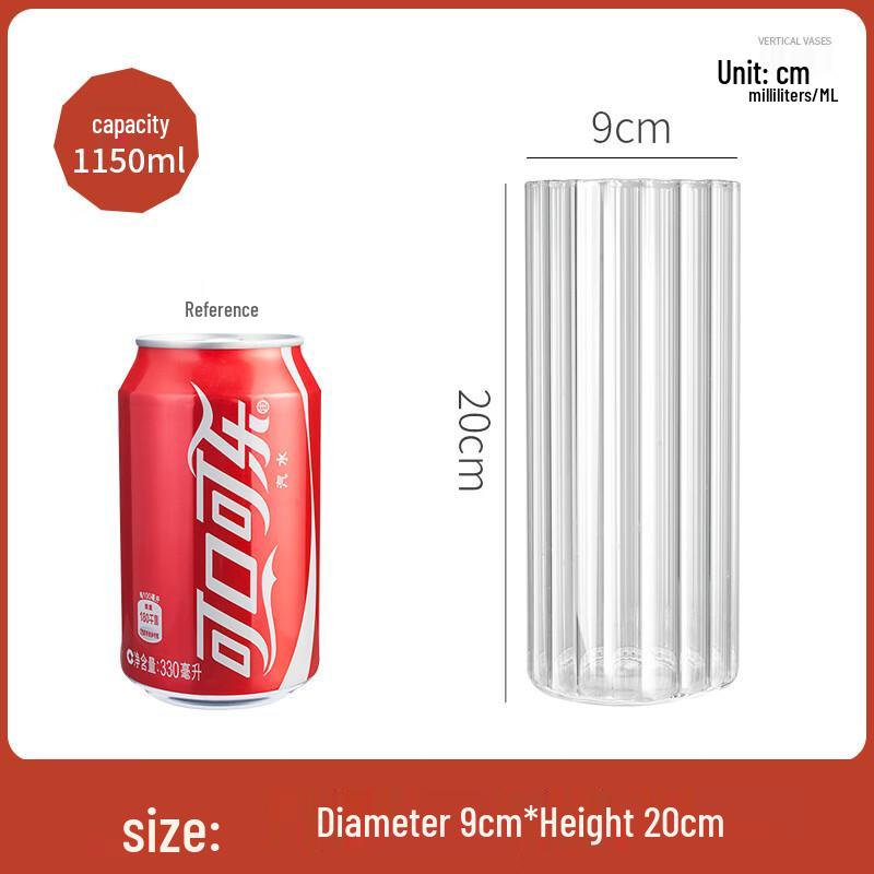 

ZISIZ Transparent Decorative Glass Vase