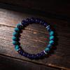 Festive Gifts Teal Stone Purple Glass Beaded Bracelet Modern Fashion Jewelry For Men Daily Wear Gift