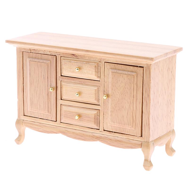 1/12 Dollhouse Mini Simulated Wooden Cabinet Dollhouse Furniture Accessories