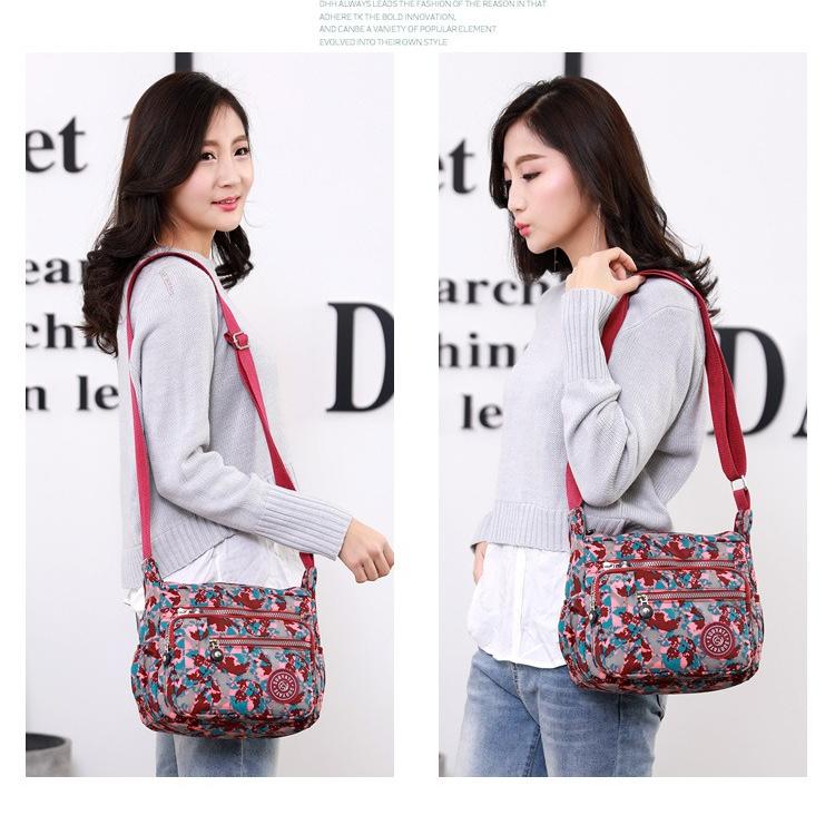 Nylon Multi-pocket Crossbody Bag for Women
