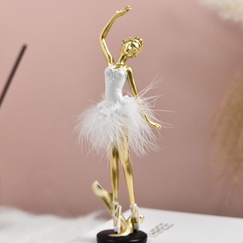 Elegante Ballerina Statue Harze Ballerinen Mädchen Dame Figur Ornament für Wohnzimmer Schlafzimmer Tischdekoration