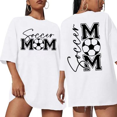 Soccer Mom T-shirt for Women Summer Harajuku Fashion Football Match Graphic Y2k Tops O Neck Short Sleeve Tees Female Clothing
