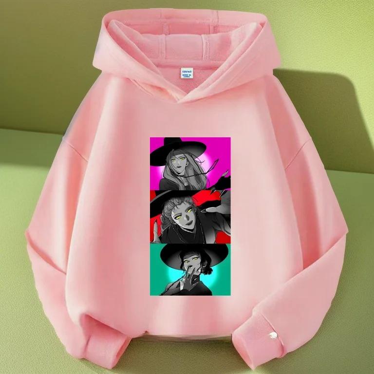 Kpop Demon Hunters Hoodies Girls Boys Long Sleeve Casual Fashionable Cute Colorful Printed Patterns Comfortable Soft Kids Hoodie