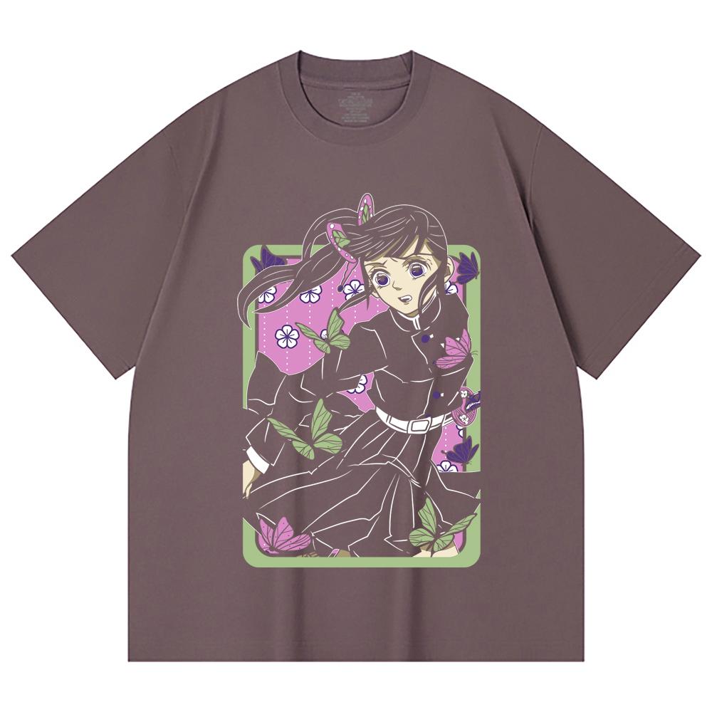 T-shirt Unisex in Cotone Pesante 230 g/m² 100% Cotone Stampa Kanao Demon Slayer V77