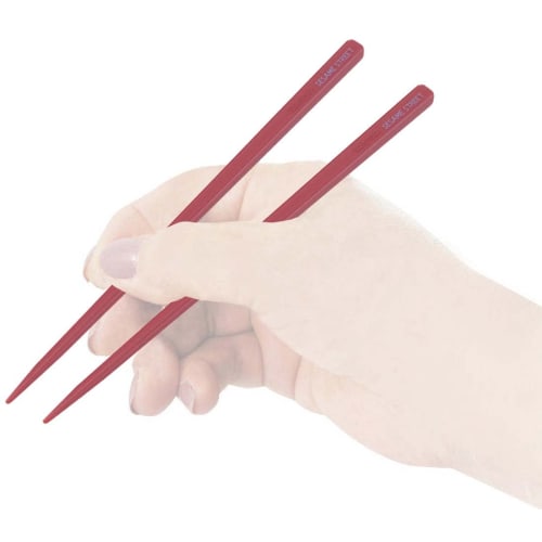 Skater Chopsticks and Chopstick Case Set, 18cm, Antibacterial, Sesame Street Design, Made In Japan, ABC3AG-A