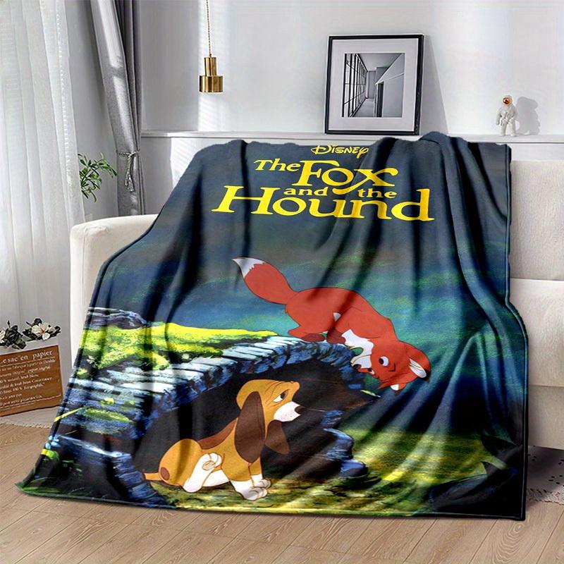 1pc, Disney The Fox and The Hound Home Decorative Throw Blanket, Soft Coverlet for Couch, Bed, Travel, Camping
